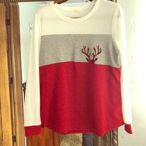 Red Buffalo Plaid Reindeer Top